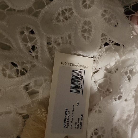 JOHNNY WAS LISETTA LACE MINI DRESS SIZE M - Picture 6 of 6